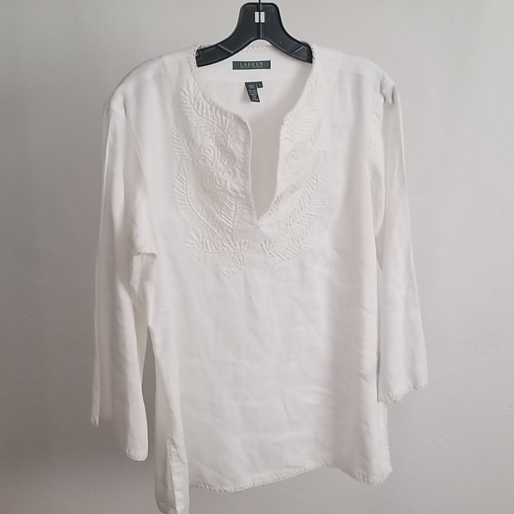 Lauren | White Linen Blouse